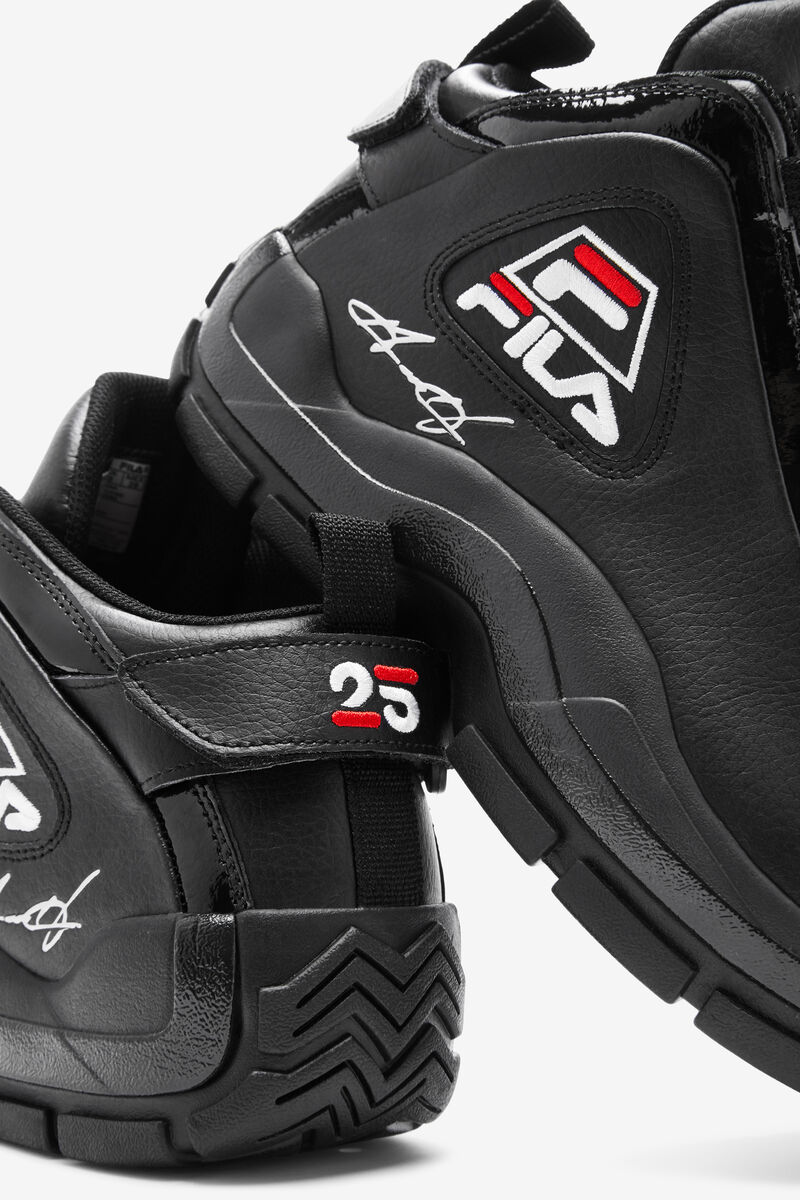 Men's Fila Grant Hill 2 Shoes - 25th Anniversary Edition | Fila Sneakers Black / White / Red | HghSm
