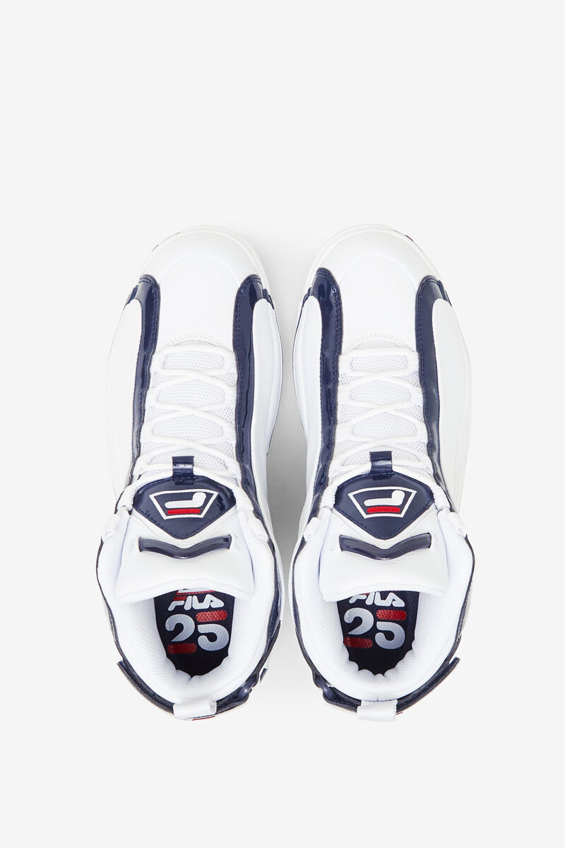 Men's Fila Grant Hill 2 Shoes - 25th Anniversary Edition | Fila Sneakers White / Navy / Red | mFwT19