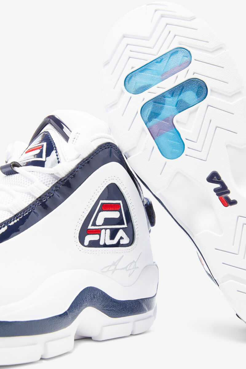 Men's Fila Grant Hill 2 Shoes - 25th Anniversary Edition | Fila Sneakers White / Navy / Red | mFwT19