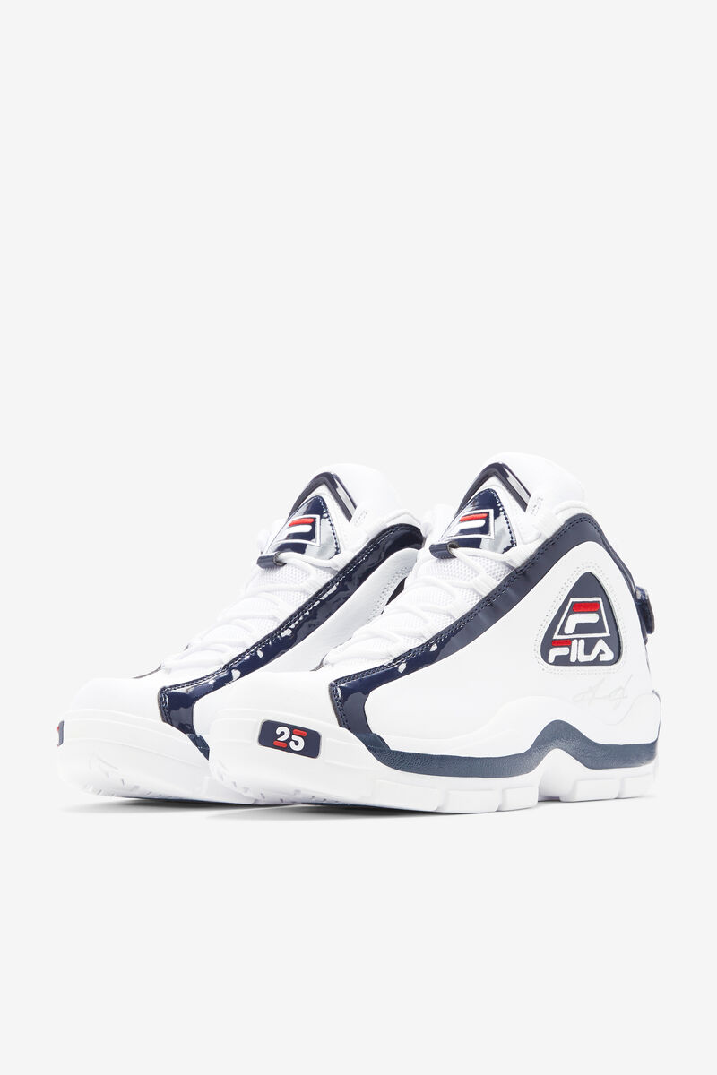 Men's Fila Grant Hill 2 Shoes - 25th Anniversary Edition | Fila Sneakers White / Navy / Red | oARD67