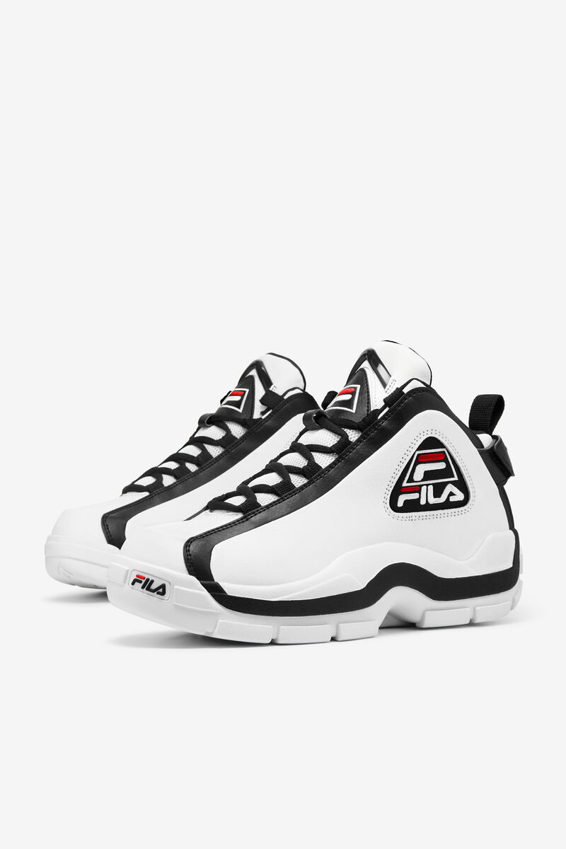 Men's Fila Grant Hill 2 Shoes Black Colorway | Fila Sneakers White / Black / Red | QQjYXDwdozv