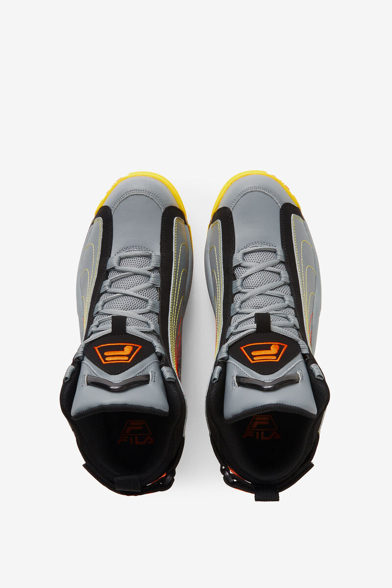 Men's Fila Grant Hill 2 Stitch Basketball Shoes Black / Red Orange | KjNIL7QOZbH