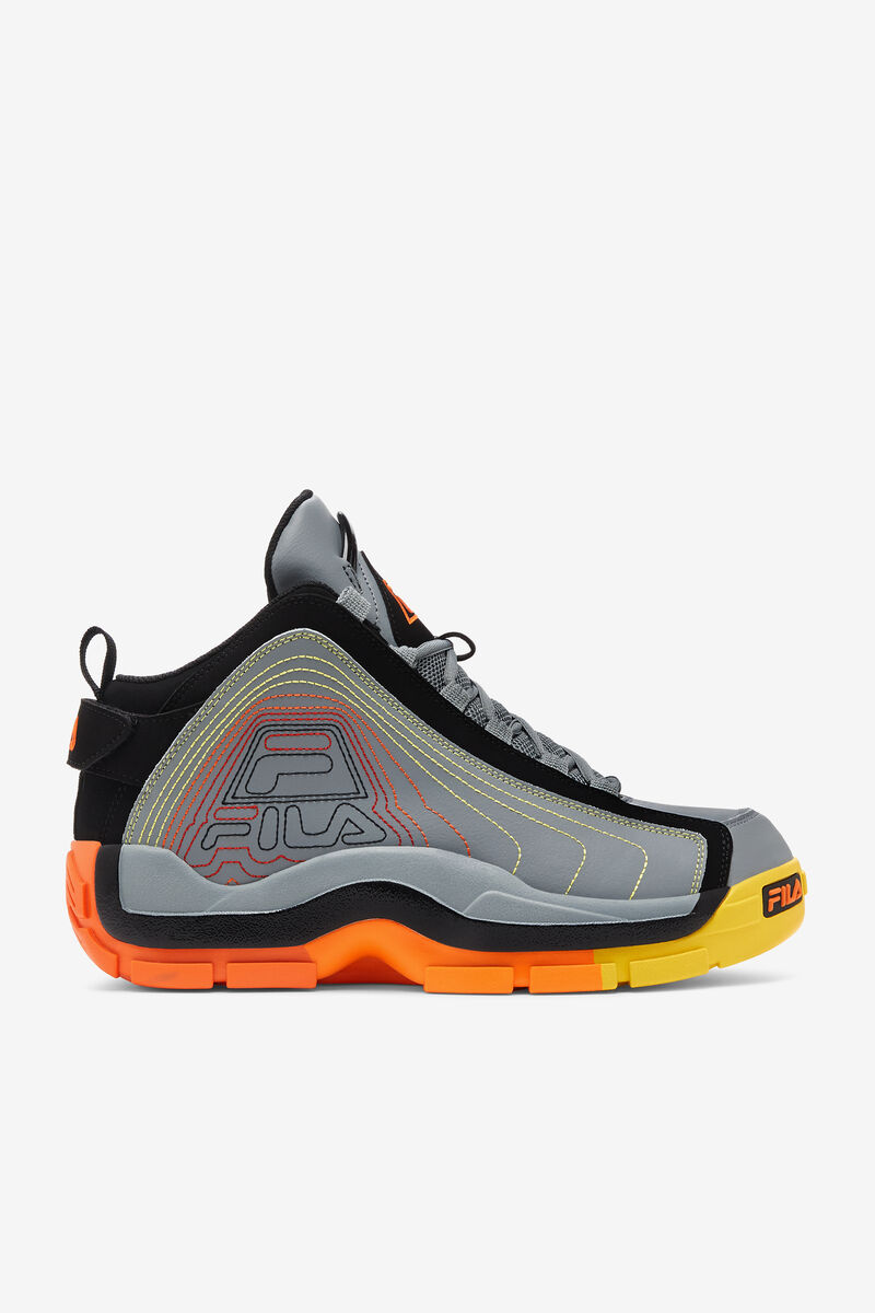 Men\'s Fila Grant Hill 2 Stitch Basketball Shoes Black / Red Orange | KjNIL7QOZbH