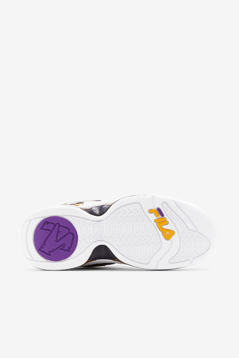 Men's Fila Grant Hill 3 Basketball Shoes Black / Gold / Purple | SCmE5cUJg6J