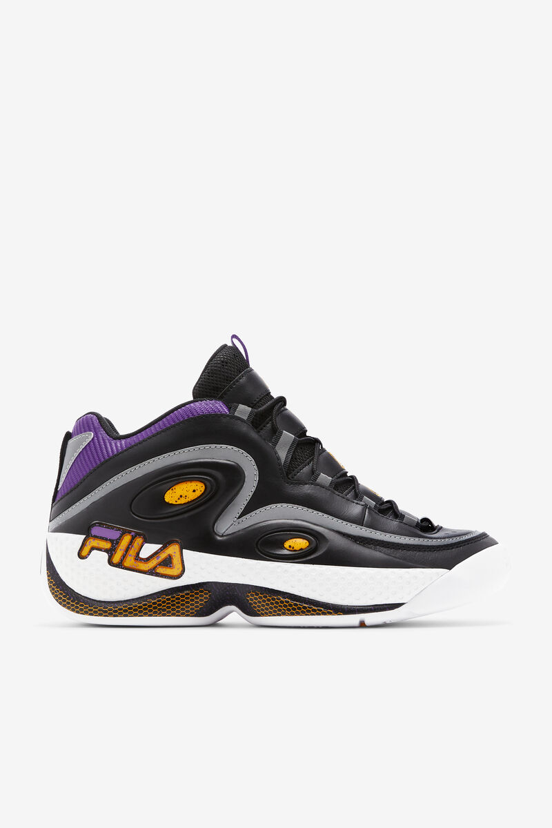 Men\'s Fila Grant Hill 3 Basketball Shoes Black / Gold / Purple | SCmE5cUJg6J