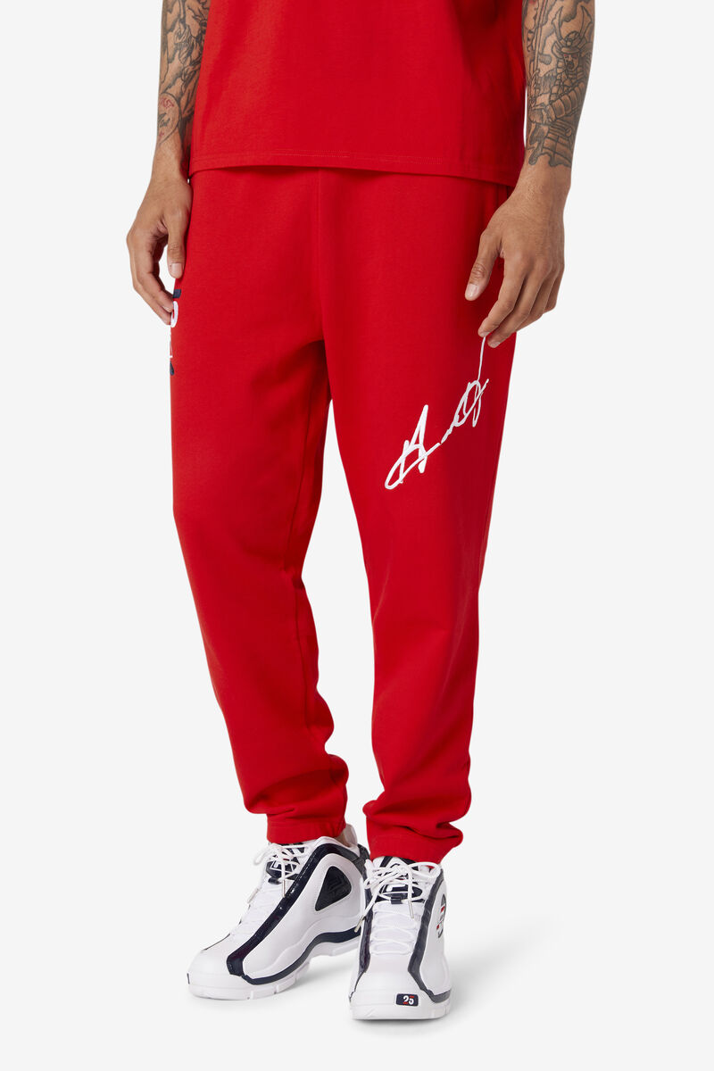 Men's Fila Grant Hill Orson Pant Pants Red | NmgJxUTBx7m