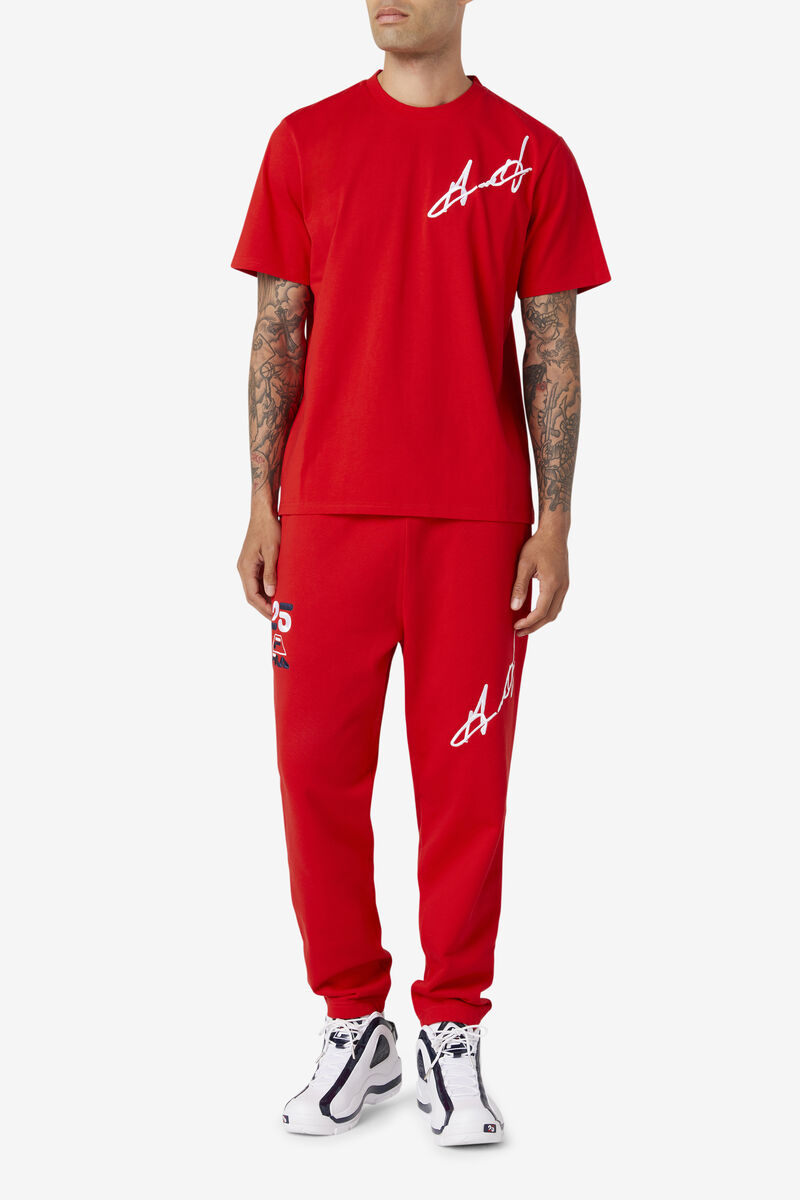 Men's Fila Grant Hill Orson Pant Pants Red | NmgJxUTBx7m