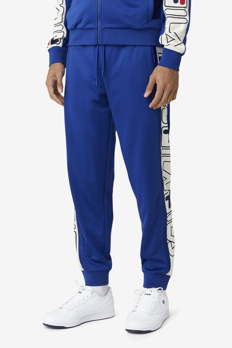 Men's Fila Greene Pant Pants Blue / Red | EEHtAWJOGrP