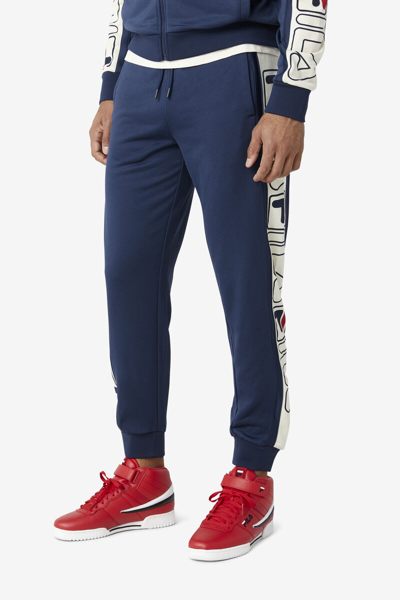 Men's Fila Greene Pant Pants Navy / Red | NZ4LWUJkmiE