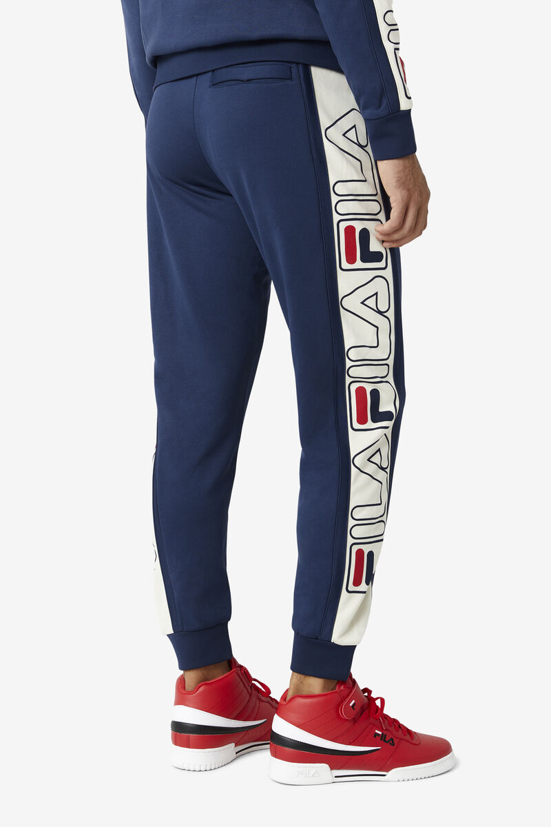 Men's Fila Greene Pant Pants Navy / Red | NZ4LWUJkmiE