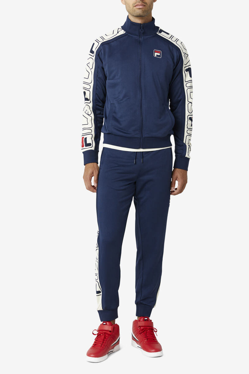 Men's Fila Greene Pant Pants Navy / Red | NZ4LWUJkmiE