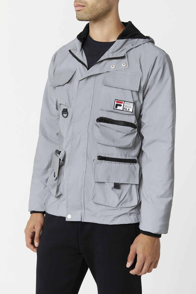 Men's Fila Grivola Shell Jacket Jackets Silver | MU8WnIxHiNa