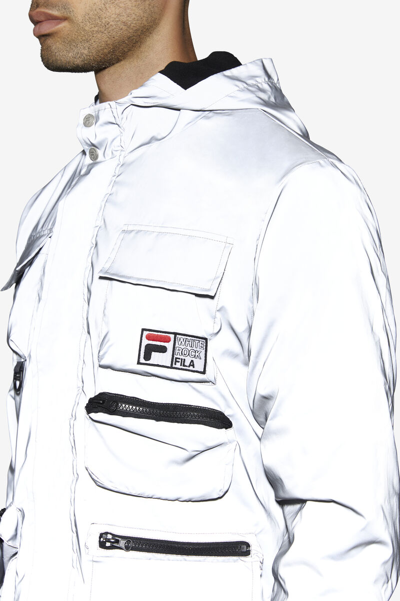 Men's Fila Grivola Shell Jacket Jackets Silver | MU8WnIxHiNa