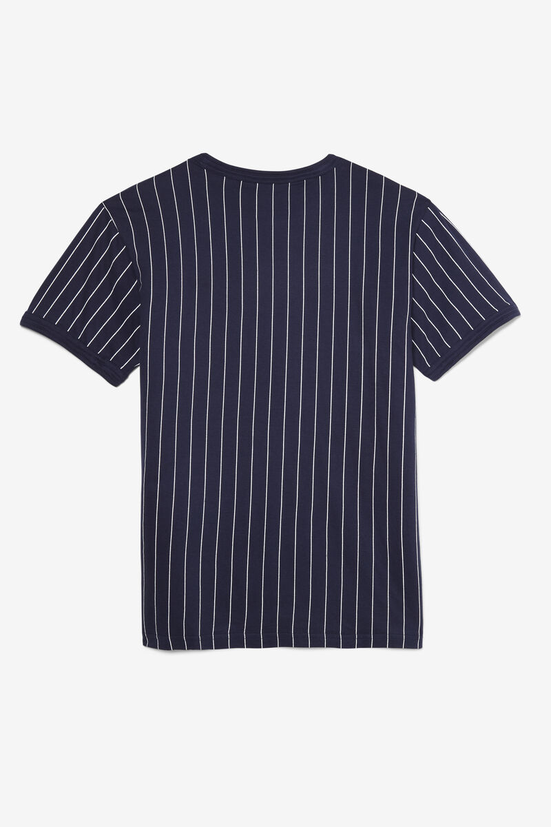 Men's Fila Guillo T Shirts Navy / White | CZSDVAe4fN6