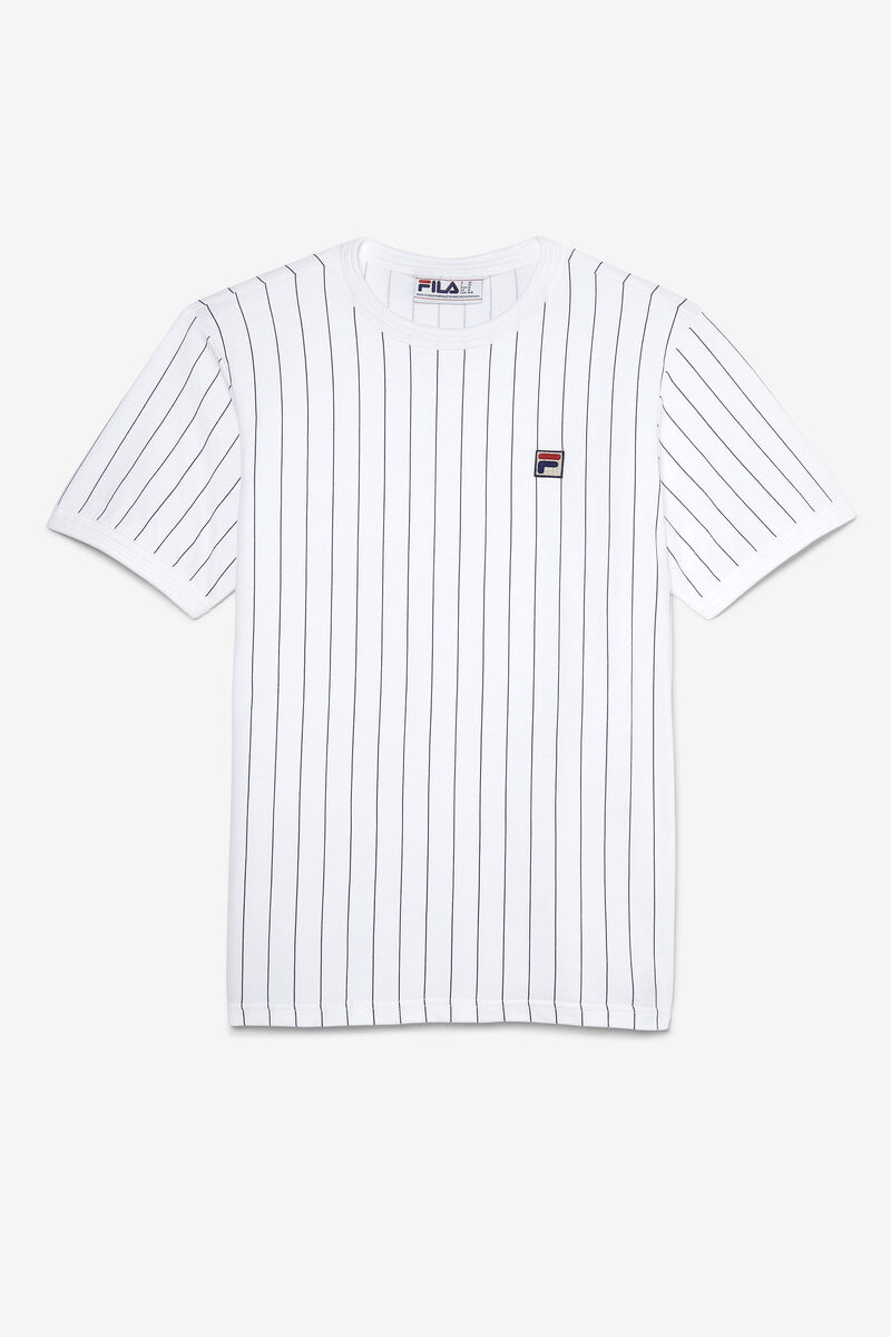 Men\'s Fila Guillo T Shirts White / Navy | 1QktEcOlLUE