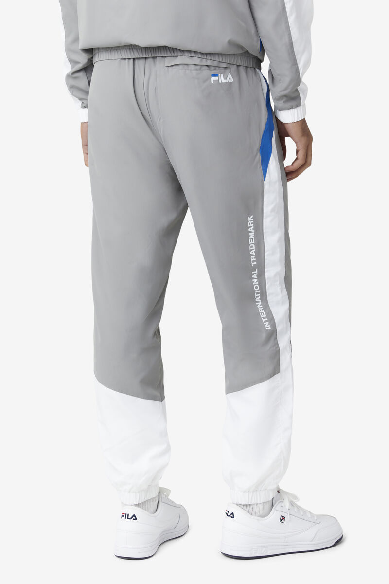 Men's Fila Gustavo Pant Pants Grey / White / Blue | 3VktVroWN7v