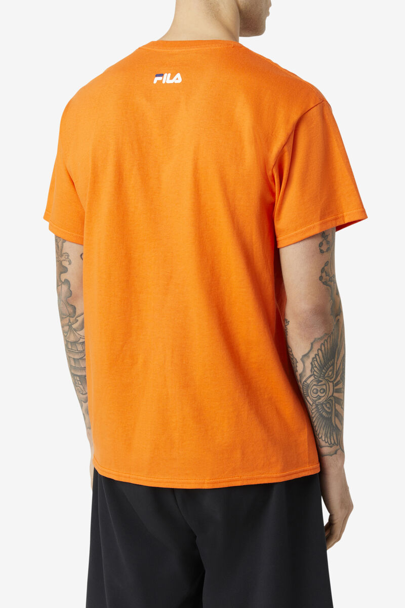 Men's Fila Houston Love T Shirts Orange | 6fcVwLUWCH9