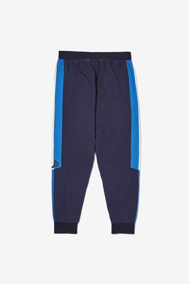 Men's Fila Hudson Track Pant Pants White / Navy / Blue | 9E5aKAATqUg