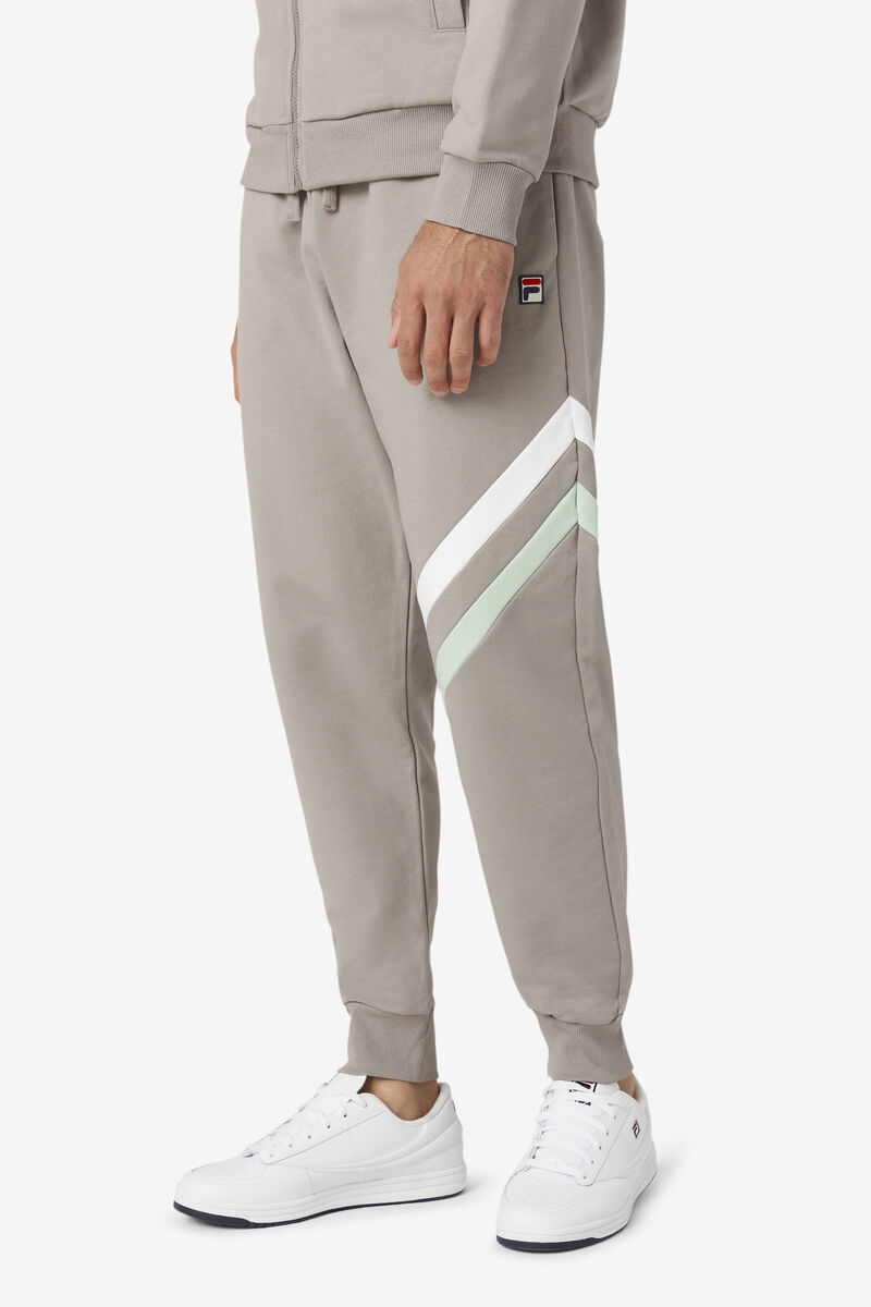 Men's Fila Indie Jogger Pants White | HbcKVVj5jCA