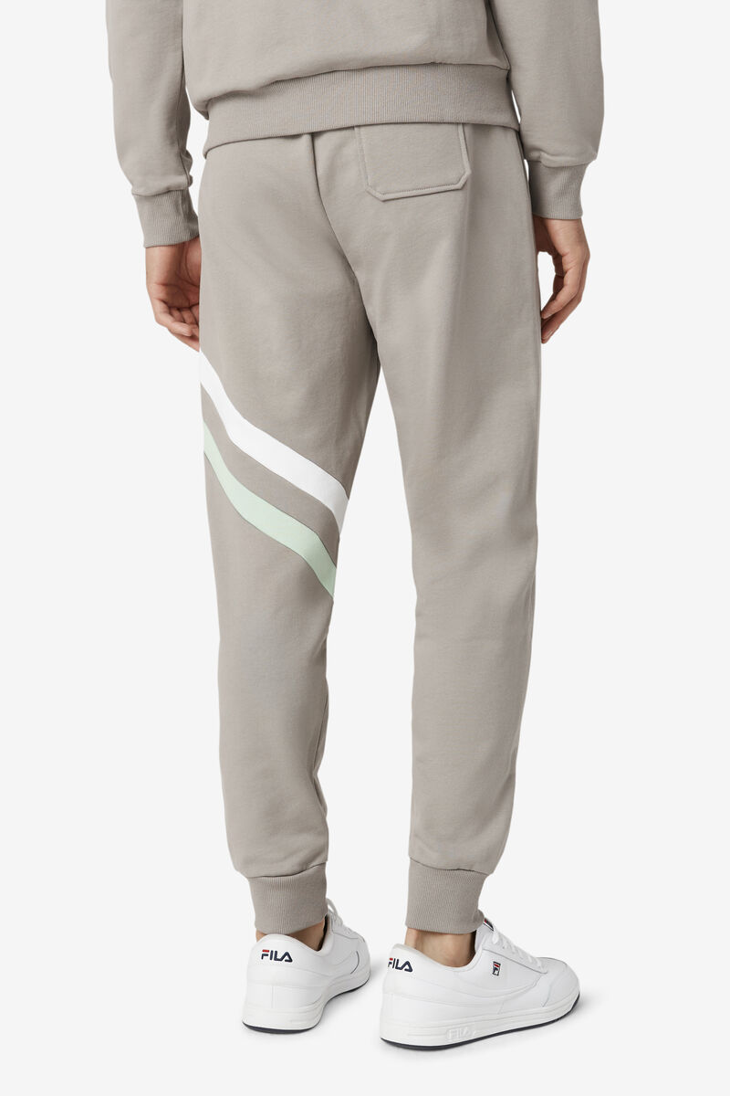 Men's Fila Indie Jogger Pants White | HbcKVVj5jCA