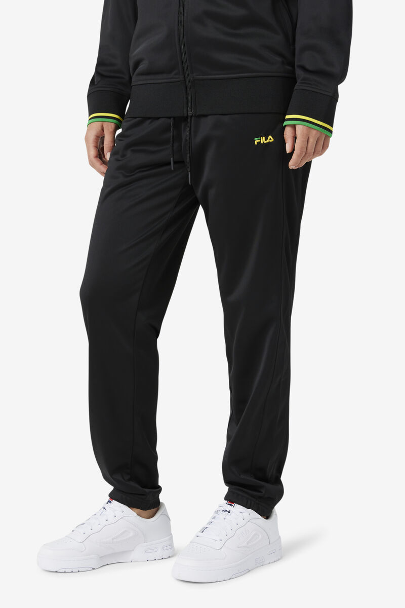 Men's Fila Jamaica Pant Pants Black / White | OEVO3pZaBh4