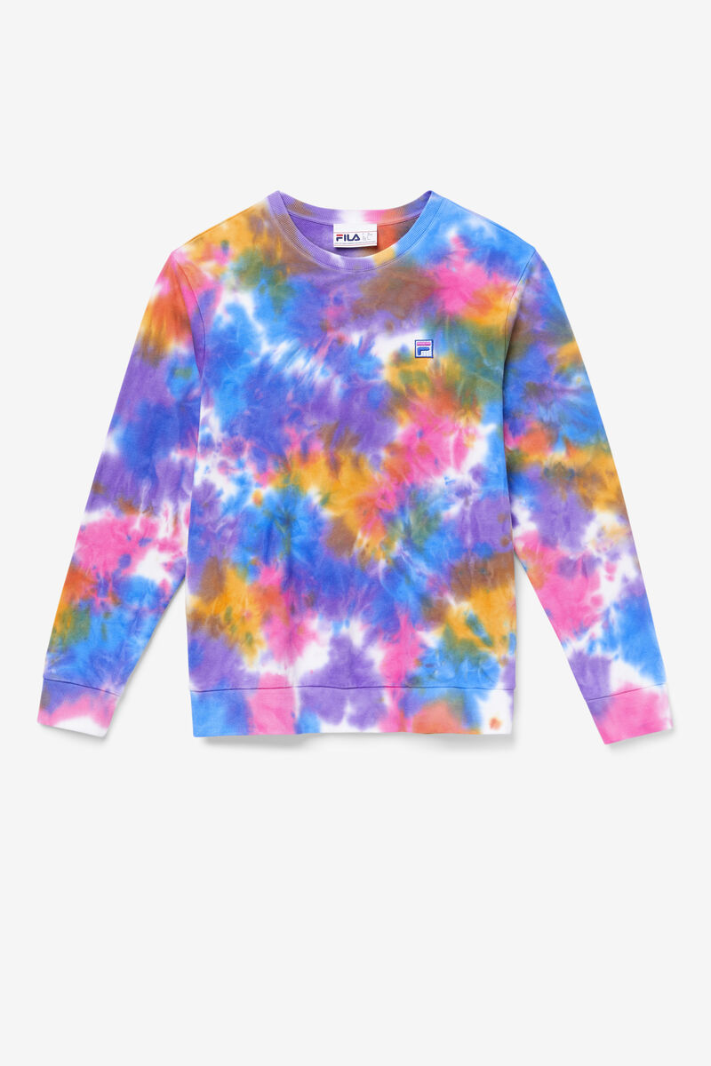 Men\'s Fila Jamie Tie Dye Crewneck Sweater Sweatshirts Multicolor | bz7UonYSiED