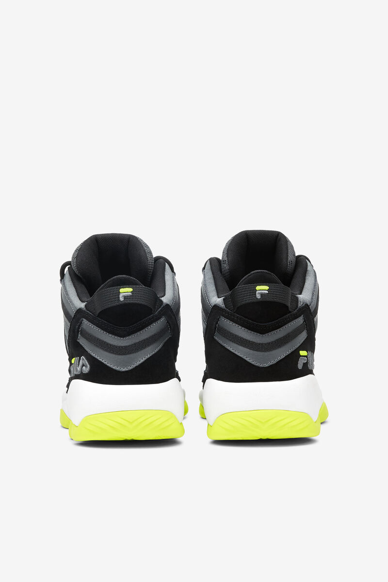 Men's Fila Jerry Stackhouse Spaghetti Sneakers | Fila Sneakers Dark Grey / Black / Yellow | QnIU7xPa