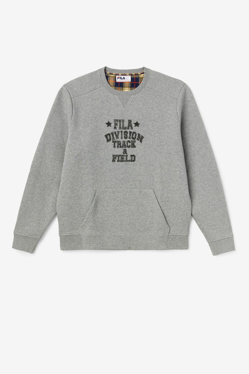 Men\'s Fila Juddah Crew Sweatshirts Grey | lONTKTcdVKC