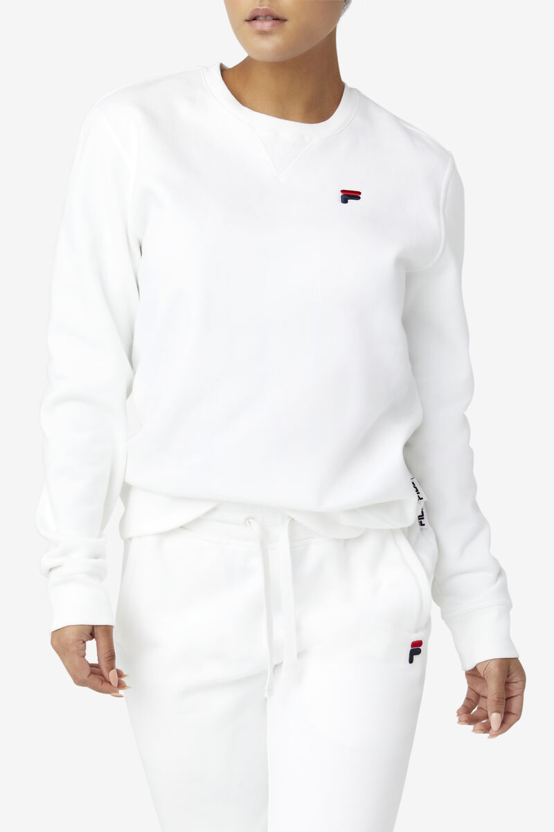 Men's Fila Kieve Sweatshirt Sweatshirts White | DOcIXj43lJY