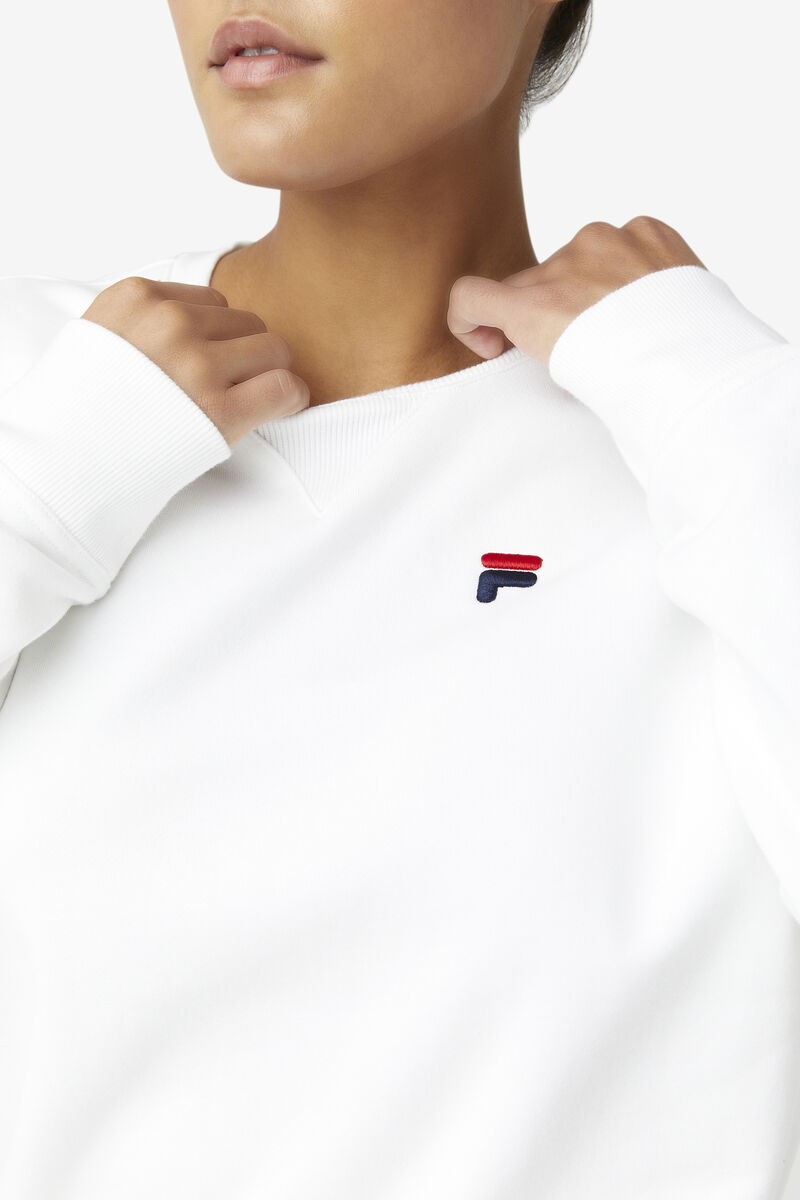 Men's Fila Kieve Sweatshirt Sweatshirts White | DOcIXj43lJY