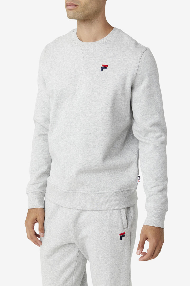 Men's Fila Kieve Sweatshirt Sweatshirts Light Grey | QsnNhcundzA