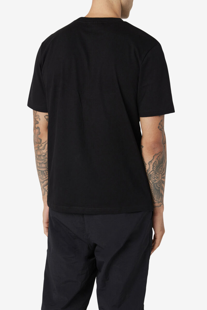 Men's Fila Kirk Waffle Knit T Shirts Black | iLYxgytnORR