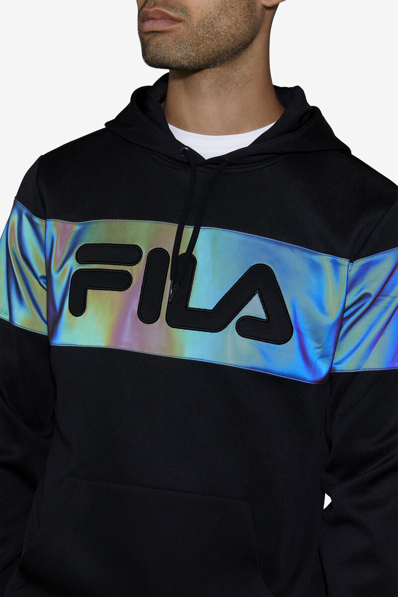 Men's Fila Lando Hoodie Hoodies Black | 3TiHm1LGSj5