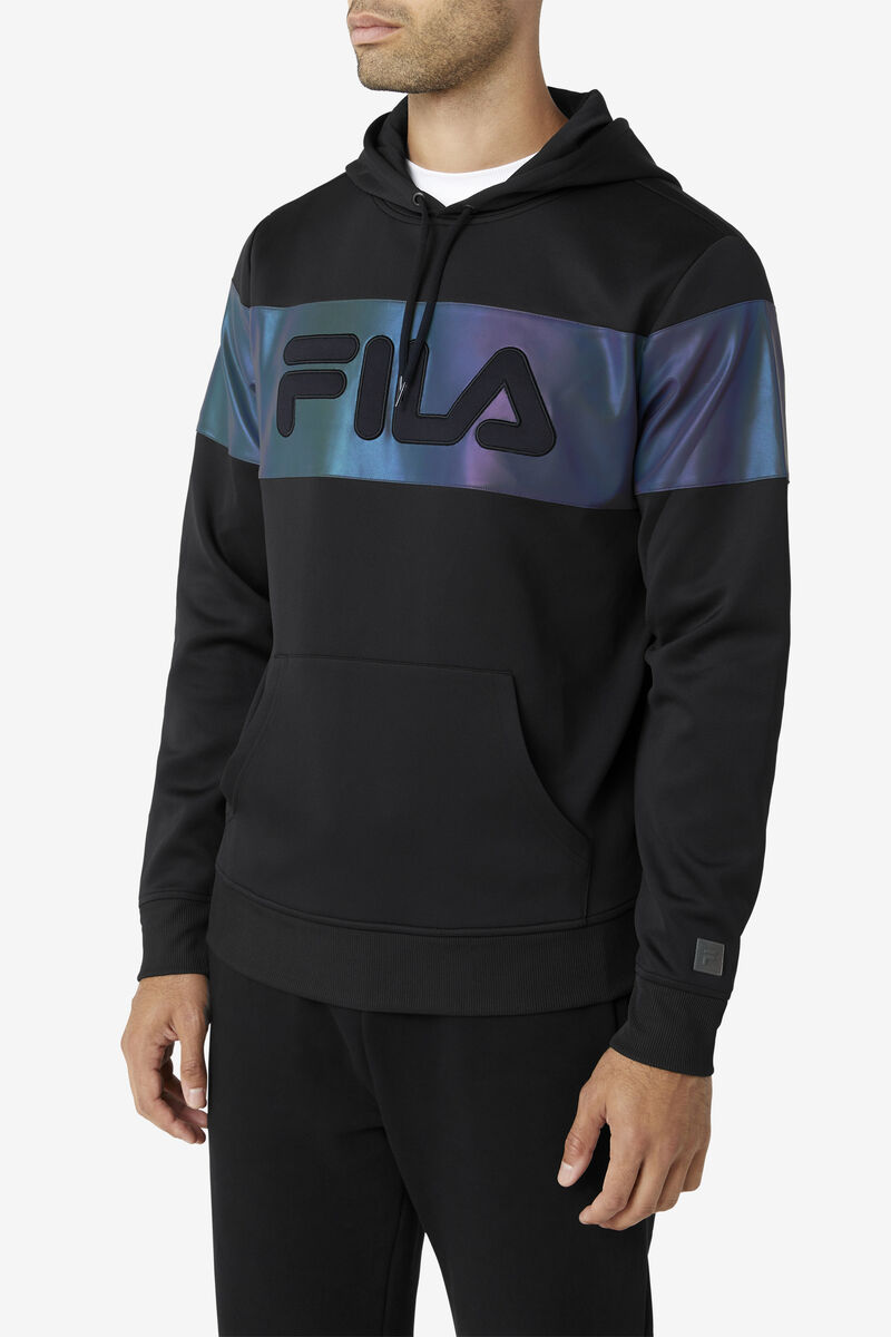 Men's Fila Lando Hoodie Hoodies Black | PBIa7VBSV6O