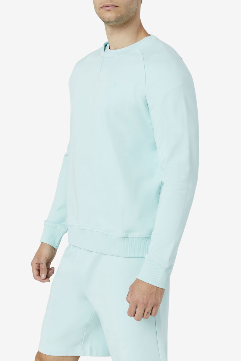 Men's Fila Logan Crewneck Sweatshirts Blue | Z14zxzRwYxh