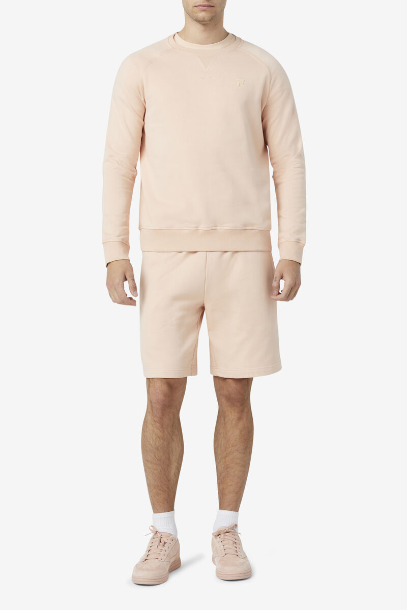 Men's Fila Logan Crewneck Sweatshirts Light Yellow | rqpOViB4a4M
