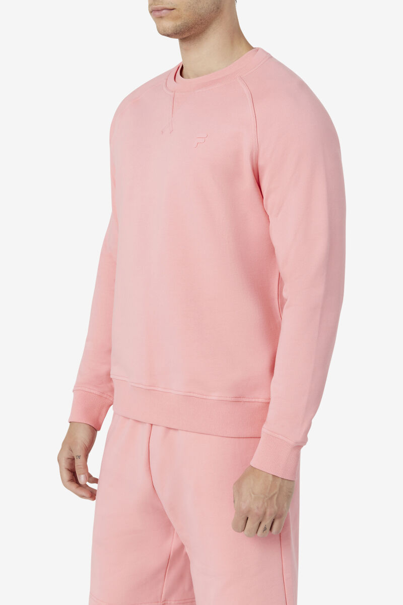 Men's Fila Logan Crewneck Sweatshirts Pink | mUtLjXAUho9