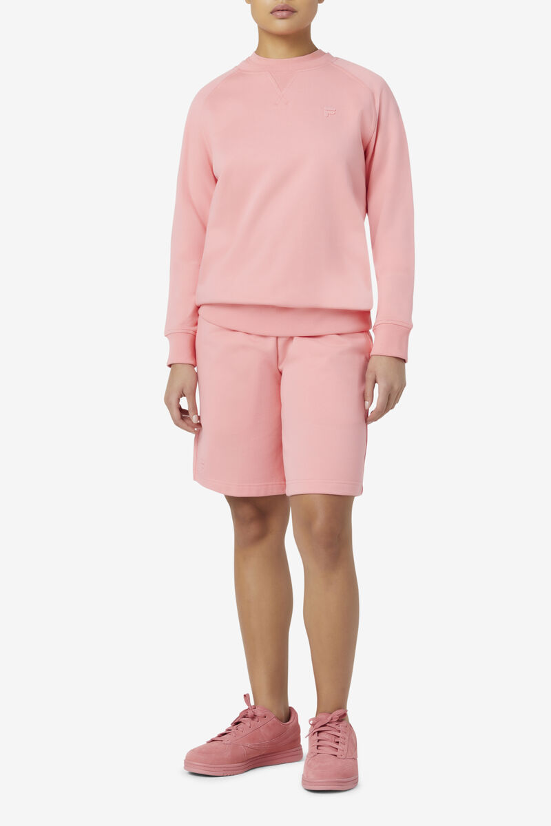 Men's Fila Logan Crewneck Sweatshirts Pink | mUtLjXAUho9