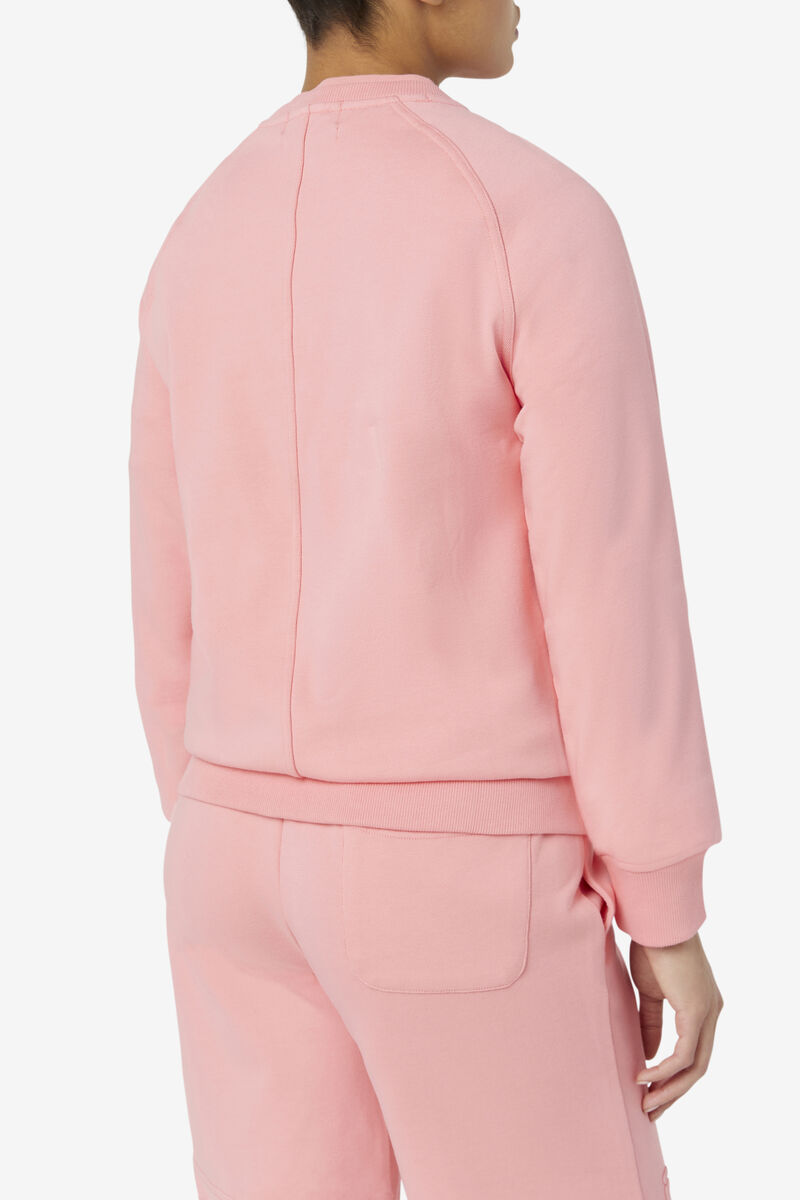Men's Fila Logan Crewneck Sweatshirts Pink | mUtLjXAUho9