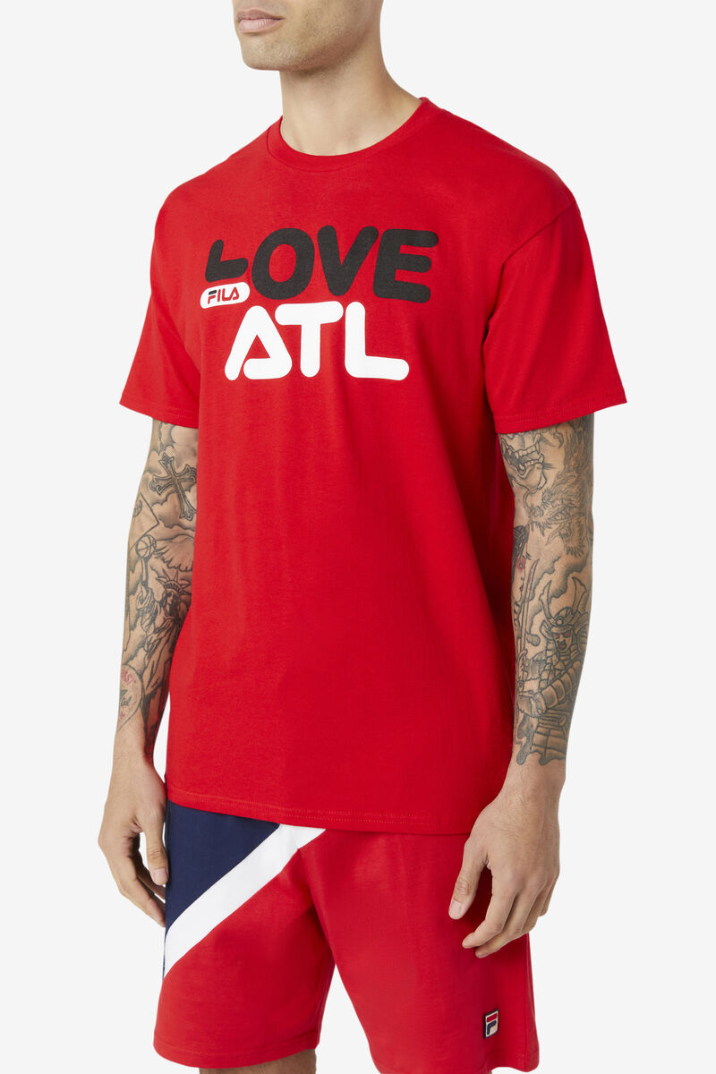 Men's Fila Love Atl T Shirts Red | Vd7exPnONha
