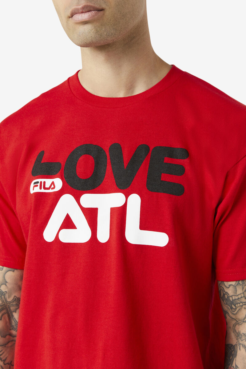 Men's Fila Love Atl T Shirts Red | Vd7exPnONha