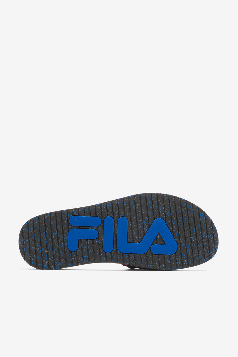 Men's Fila Lunar Slide Slides Black / Blue / Red Orange | YysuCeDAQaQ