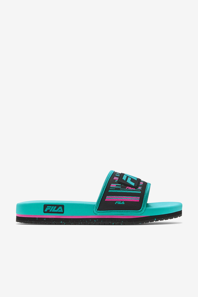 Men\'s Fila Lunar Slide Slides Black / Pink | mX1ycnCarEU