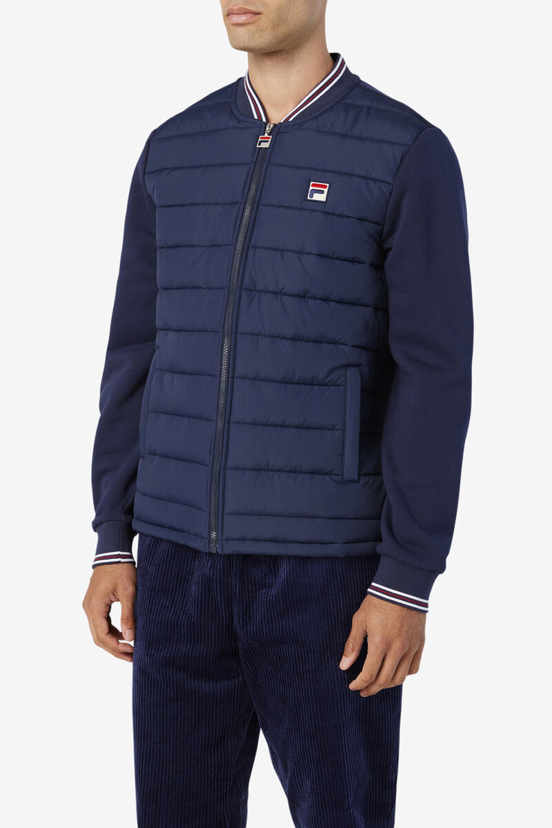 Men's Fila Marco Puffer Jacket Outerwear Navy | K78PDgWsC38