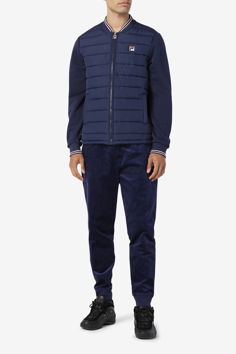 Men's Fila Marco Puffer Jacket Outerwear Navy | K78PDgWsC38