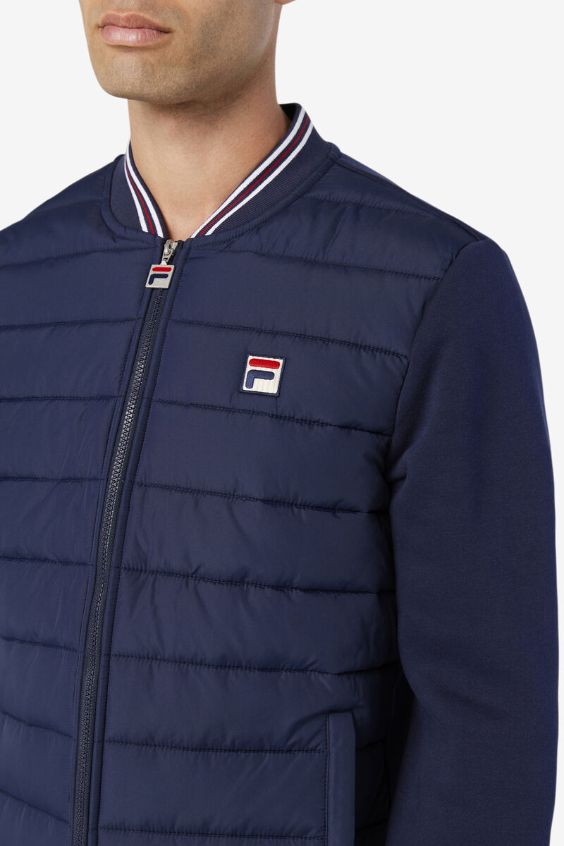 Men's Fila Marco Puffer Jacket Outerwear Navy | K78PDgWsC38