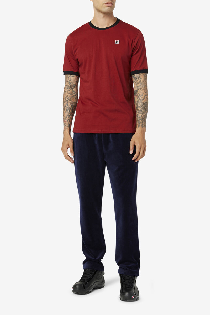 Men's Fila Marconi Ringer T Shirts Black | pPvOQtEZuOh