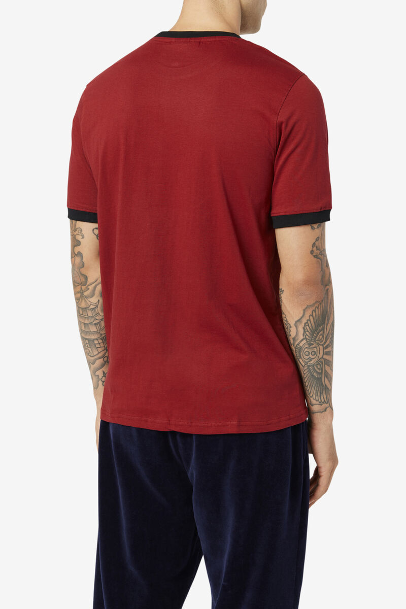Men's Fila Marconi Ringer T Shirts Black | pPvOQtEZuOh