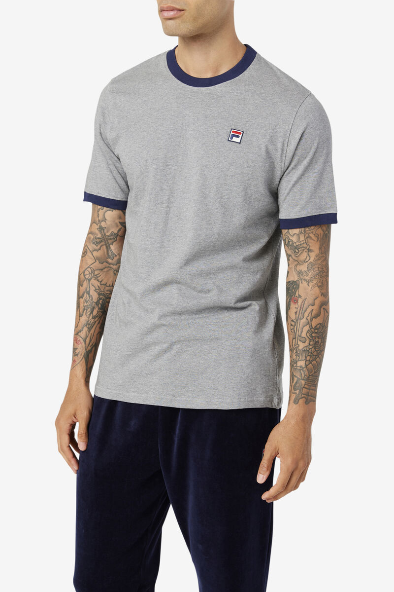 Men's Fila Marconi Ringer T Shirts Navy | dSovbidADa7