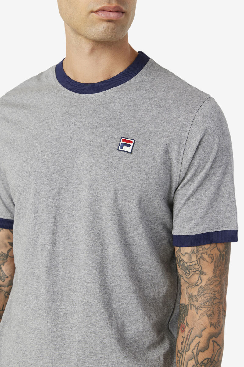 Men's Fila Marconi Ringer T Shirts Navy | dSovbidADa7
